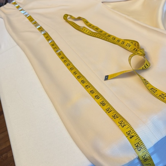 Papell Boutique Evening dress floor length short sleeves lined long slit Size 8P - Picture 3 of 16